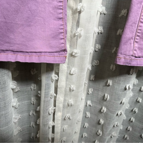 Farm Rio lavender Sailor Jeans. Size 29 no stretch. Hems have bee taken up. - Picture 10 of 12